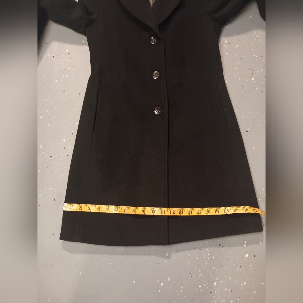 Calvin Klein- Classic Long Black Pea Coat- Size 2 - Picture 13 of 13